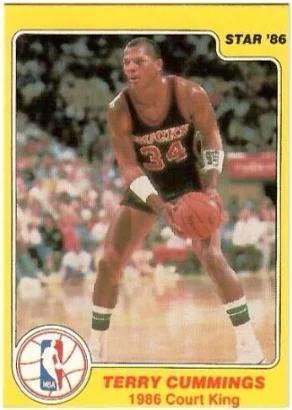 1986 Star Court Kings Terry Cummings #8 card