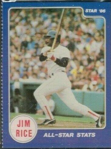 1986 Star Rice All Star Stats [Perforated Glossy] #4 card