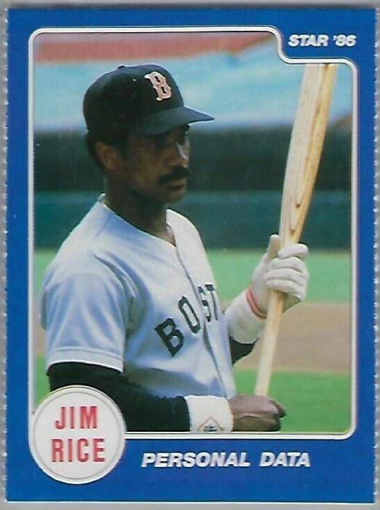 1986 Star Rice Personal Data [Perforated] #11 card
