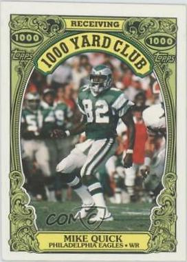 1986 Topps 1000 Yard Club Mike Quick #9 card