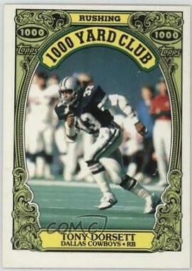1986 Topps 1000 Yard Club Tony Dorsett #6 card