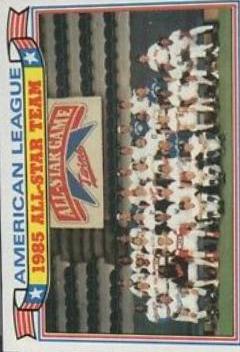 1986 Topps All Star Glossy Set of 22 A. L. All Star Team #11 card