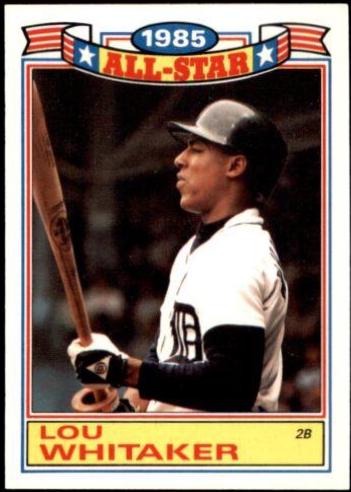 1986 Topps All Star Glossy Set of 22 Lou Whitaker #3 card