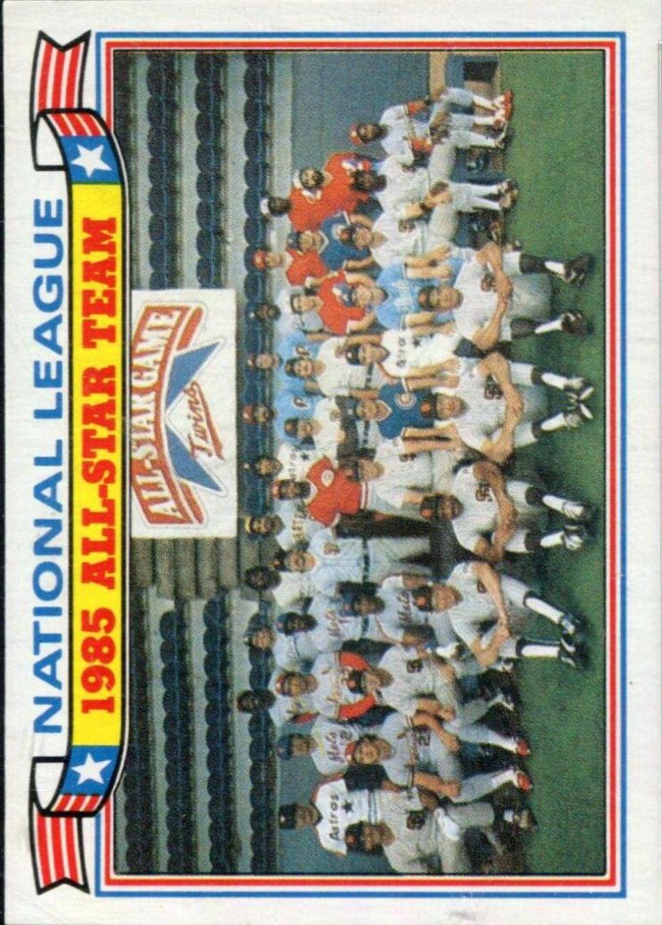 1986 Topps All Star Glossy Set of 22 N. L. All Star Team #22 card