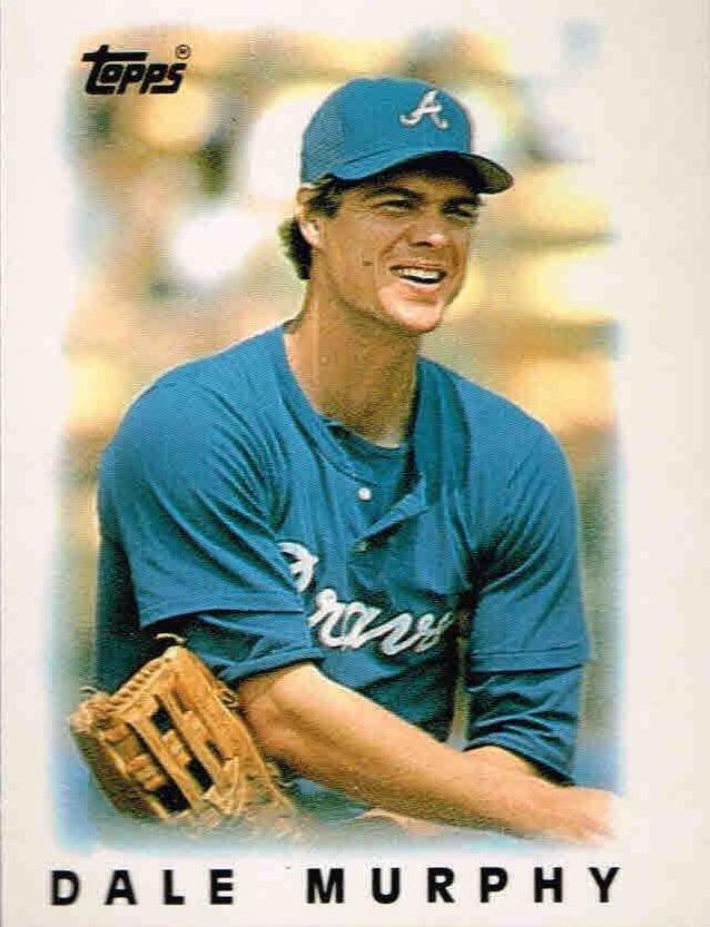 1986 Topps Mini League Leaders Dale Murphy #37 card
