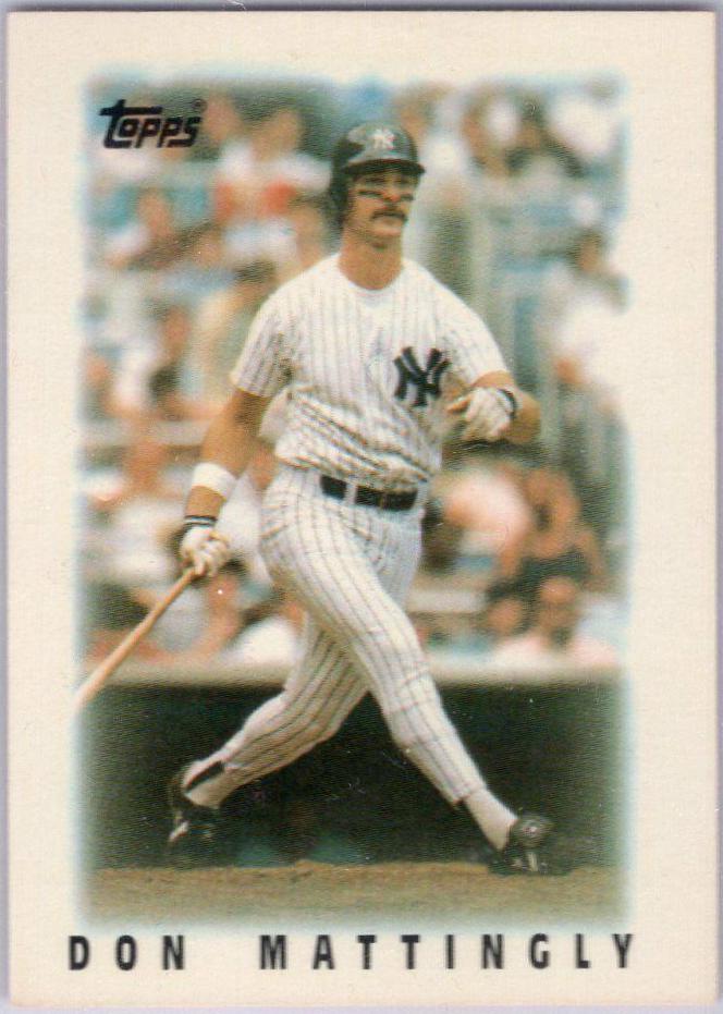 1986 Topps Mini League Leaders Don Mattingly #28 card