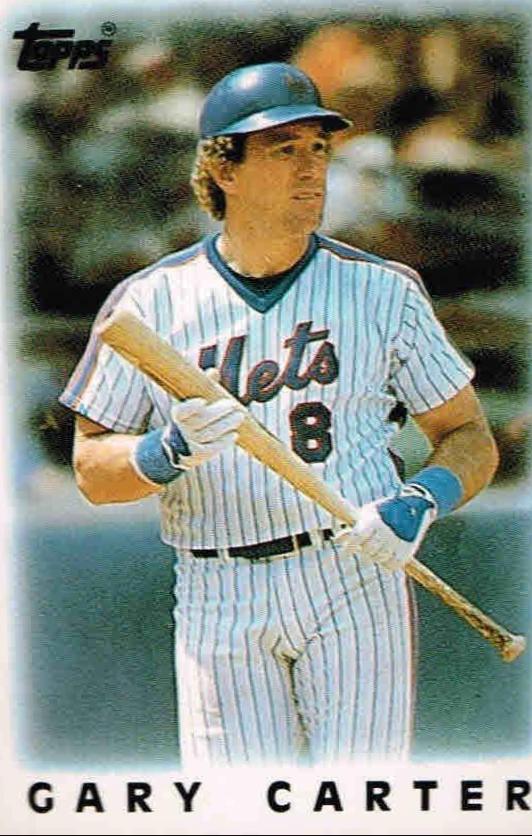 1986 Topps Mini League Leaders Gary Carter #50 card