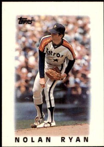 1986 Topps Mini League Leaders Nolan Ryan #43 card