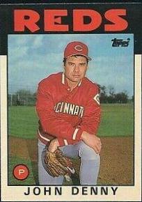 1986 Topps Traded Tiffany John Denny #32T card