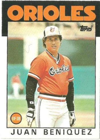 1986 Topps Traded Tiffany Juan Beniquez #8T card