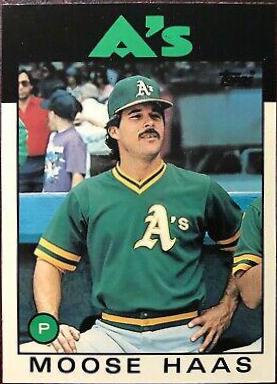 1986 Topps Traded Tiffany Moose Haas #44T card