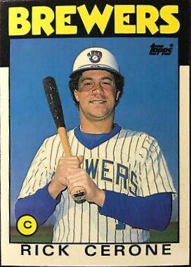 1986 Topps Traded Tiffany Rick Cerone #22T card