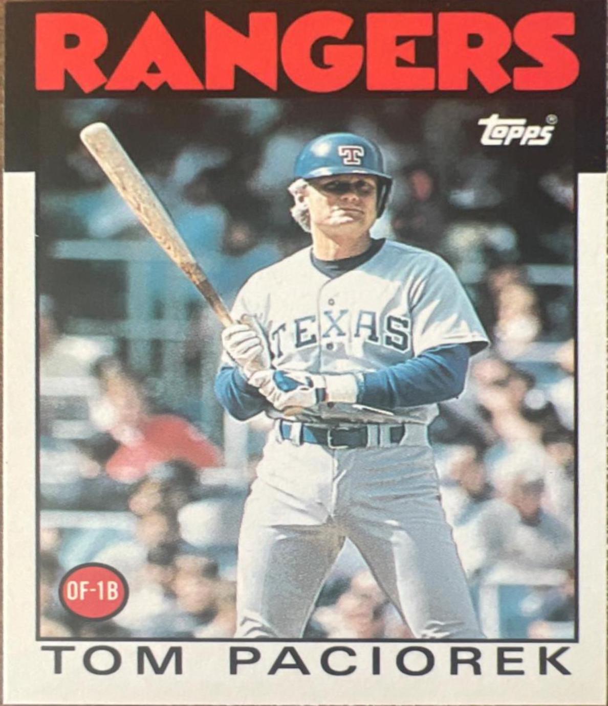 1986 Topps Traded Tiffany Tom Paciorek #83T card
