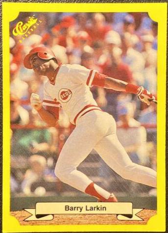 1987 Classic Travel Update Barry Larkin [Yellow Back] #133 card
