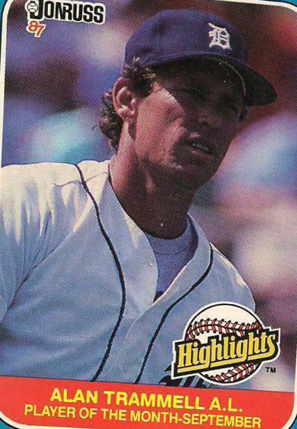 1987 Donruss Highlights Alan Trammell #51 card