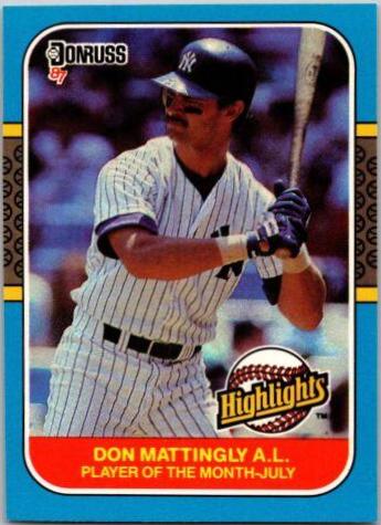 1987 Donruss Highlights Don Mattingly #23 card