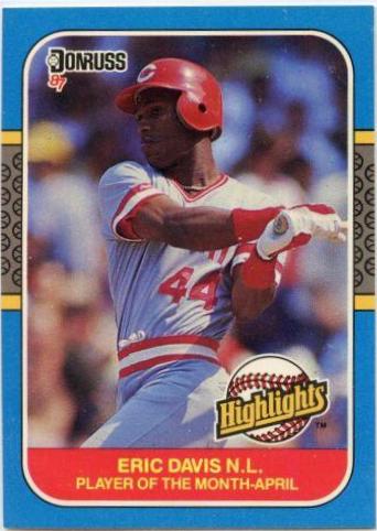 1987 Donruss Highlights Eric Davis #3 card