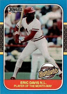 1987 Donruss Highlights Eric Davis #8 card