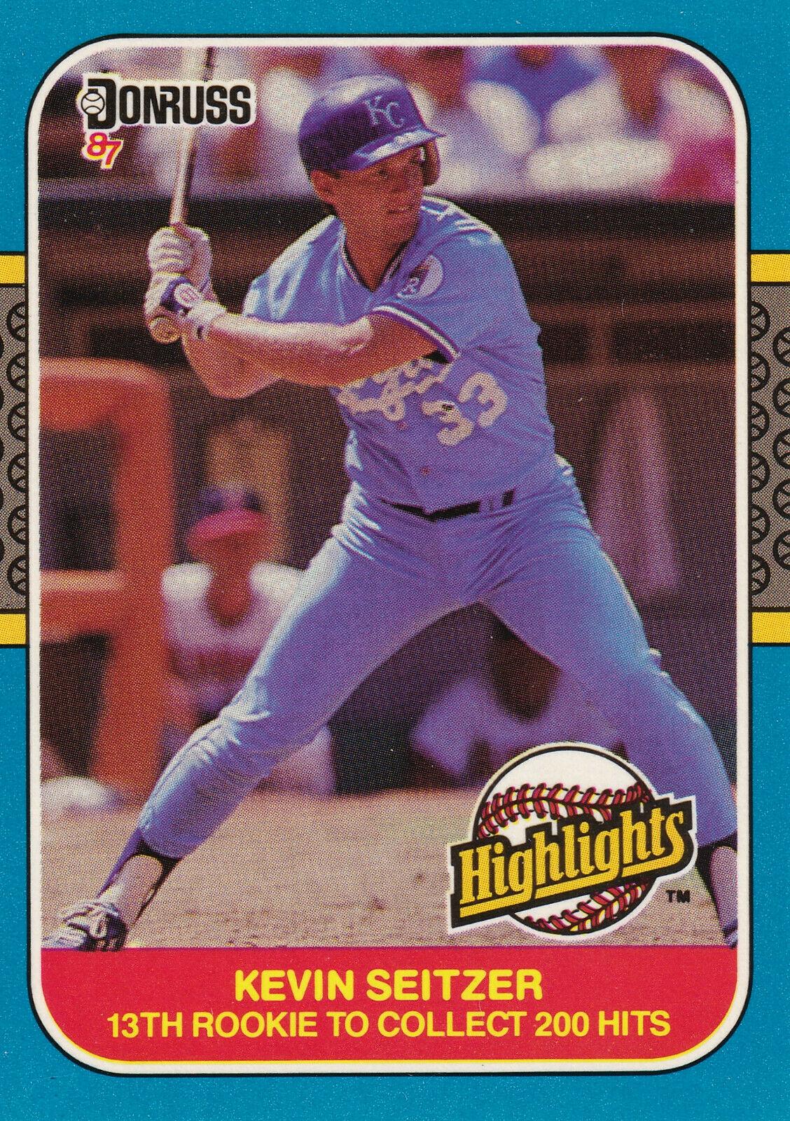1987 Donruss Highlights Kevin Seitzer #47 card
