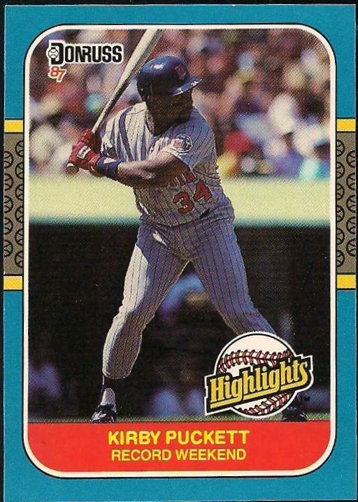1987 Donruss Highlights Kirby Puckett #30 card