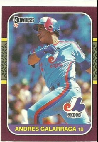 1987 Donruss Opening Day Andres Galarraga #90 card