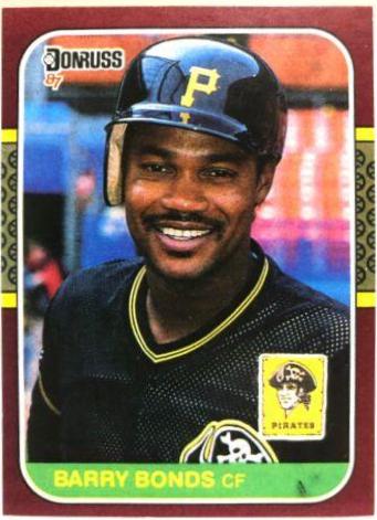 1987 Donruss Opening Day Barry Bonds [Dark Jersey Johnny Ray] #163 card