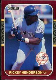 1987 Donruss Opening Day Rickey Henderson #248 card