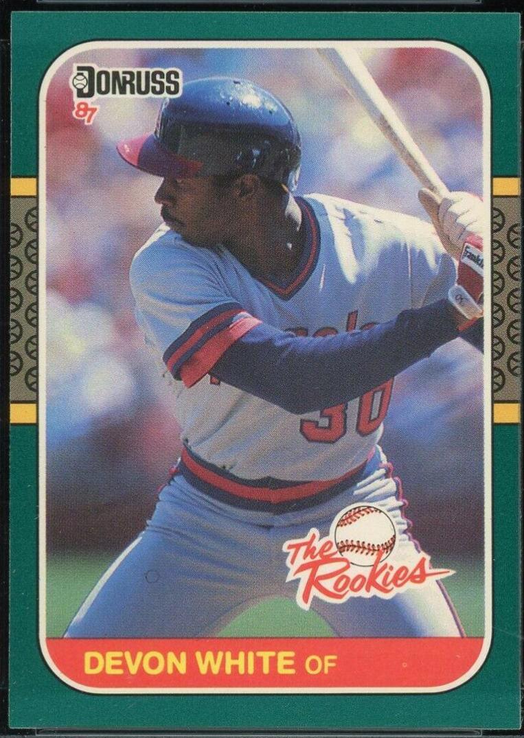 1987 Donruss Rookies Devon White #8 card