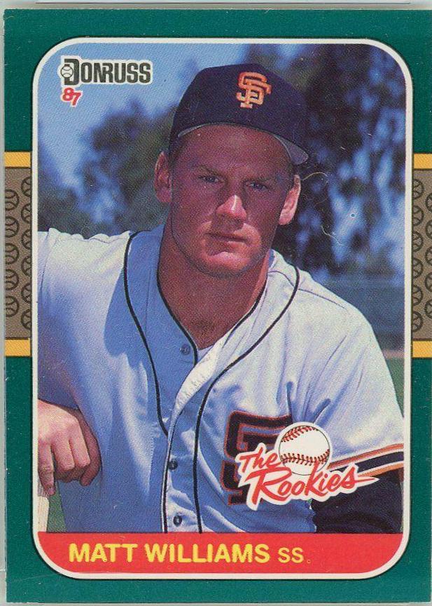 1987 Donruss Rookies Matt Williams #45 card