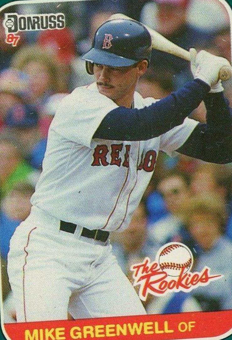 1987 Donruss Rookies Mike Greenwell #4 card