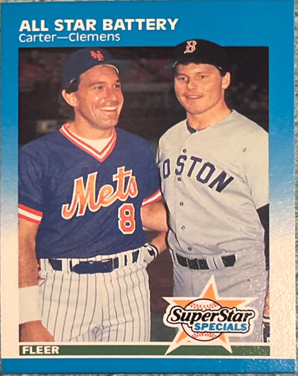 1987 Fleer All Star Battery [G. Carter, R. Clemens] #634 card