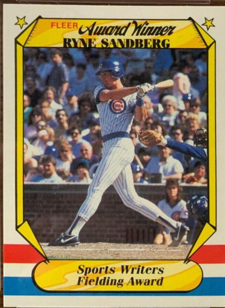 1987 Fleer Award Winners Ryne Sandberg #35 card