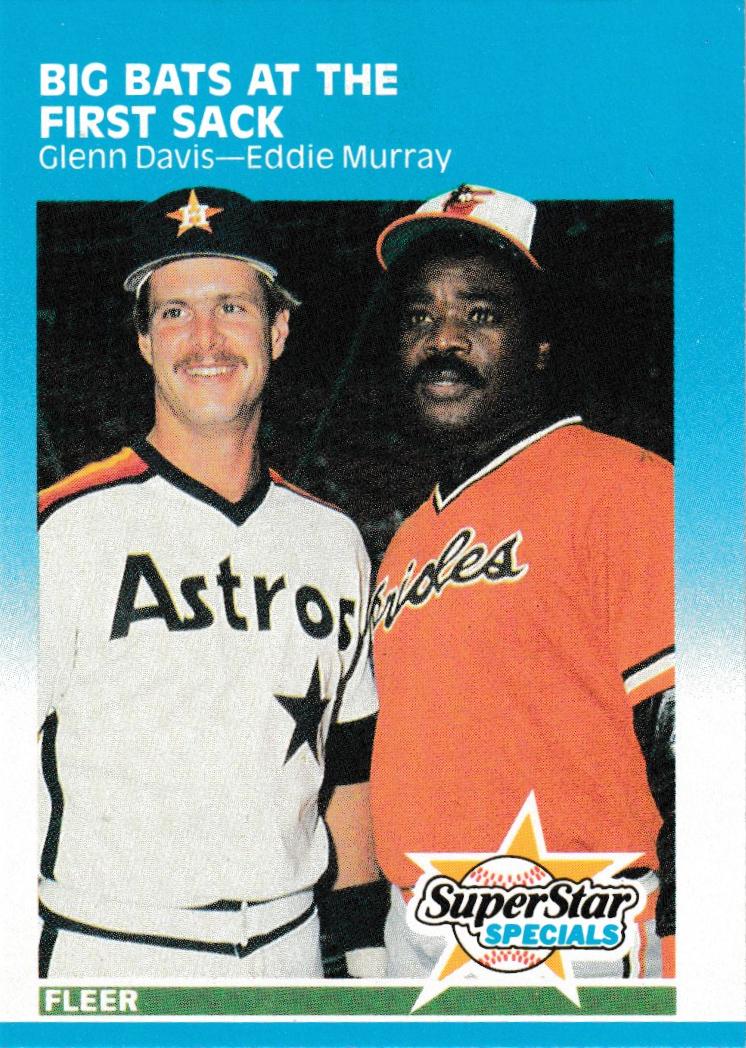 1987 Fleer Big Bats at First [Sack G. Davis, E. Murray] #636 card