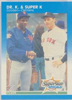 1987 Fleer DR. K & Super K [D. Gooden, R. Clemens] #640 card
