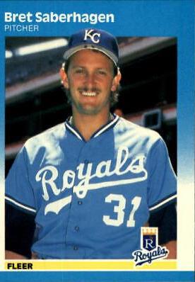 1987 Fleer Glossy Bret Saberhagen #379 card