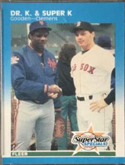 1987 Fleer Glossy DR. K. & Super K [D. Gooden, R. Clemens] #640 card
