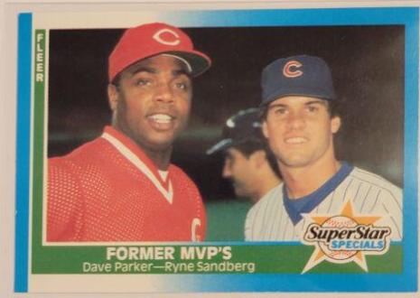 1987 Fleer Glossy Former MVP's [D. Parker, R. Sandberg] #639 card