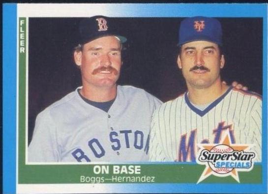 1987 Fleer Glossy On Base [W. Boggs, K. Hernandez] #637 card