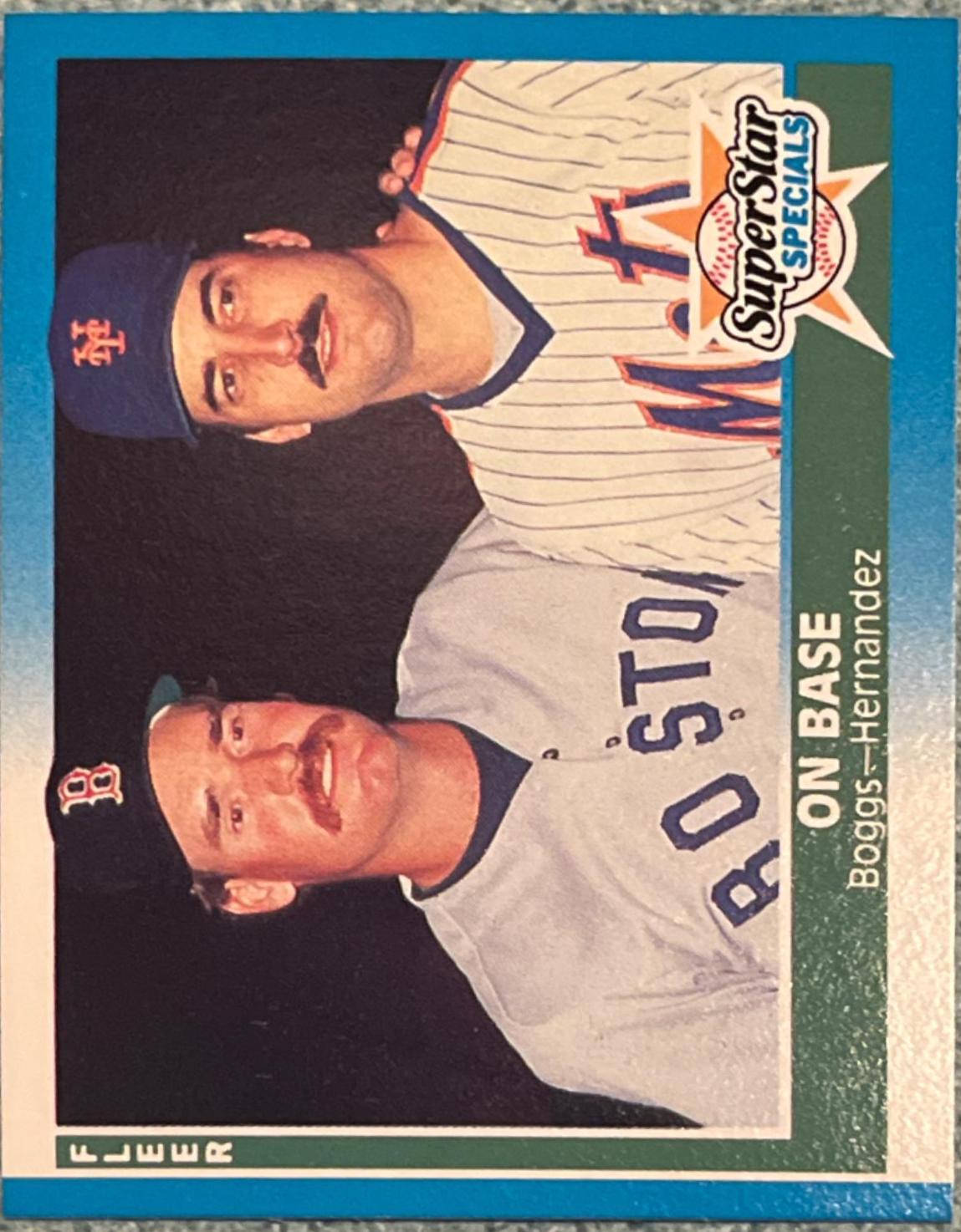 1987 Fleer On Base [W. Boggs, K. Hernandez] #637 card