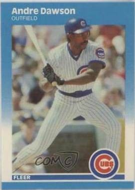 1987 Fleer Update Glossy Andre Dawson #U-24 card
