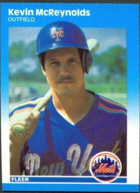 1987 Fleer Update Glossy Kevin McReynolds #U-78 card