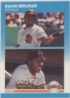1987 Fleer Update Glossy Kevin Mitchell #U-82 card