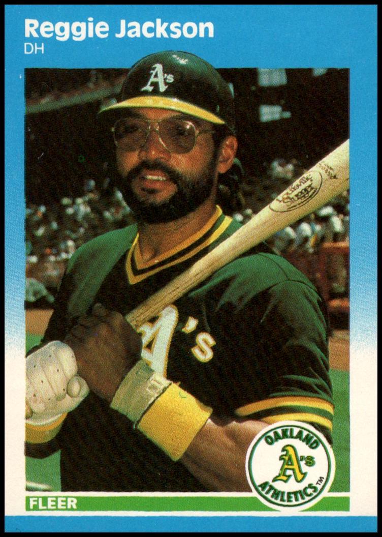 1987 Fleer Update Reggie Jackson #U-49 card
