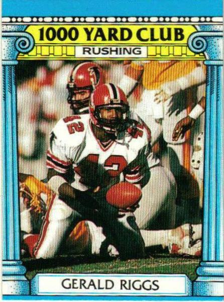 1987 Topps 1000 Yard Club Gerald Riggs #8 card
