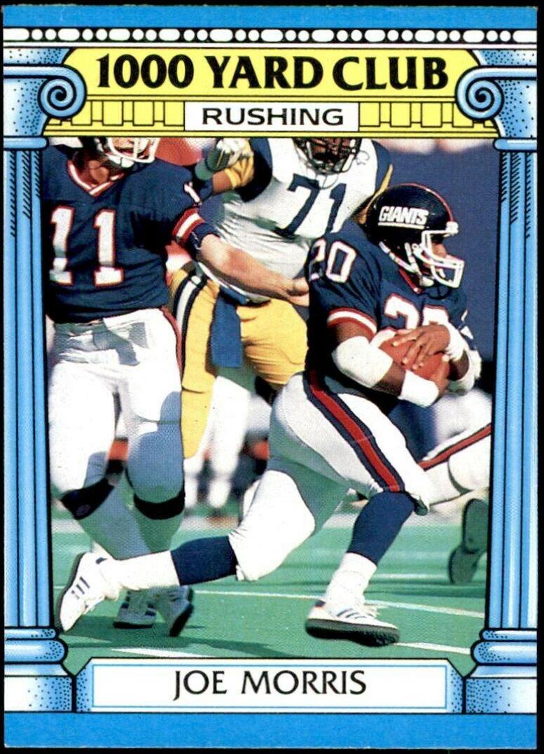 1987 Topps 1000 Yard Club Joe Morris #3 card