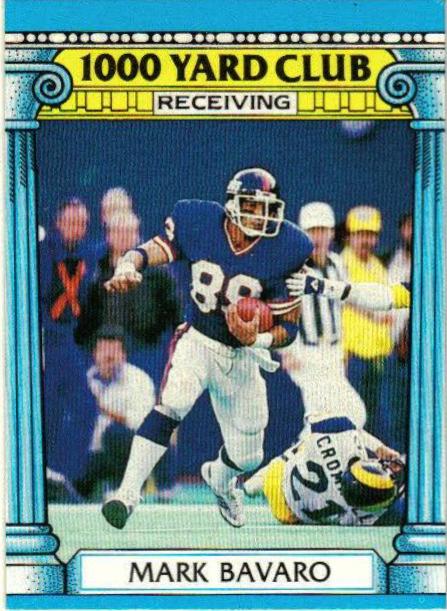 1987 Topps 1000 Yard Club Mark Bavaro #24 card