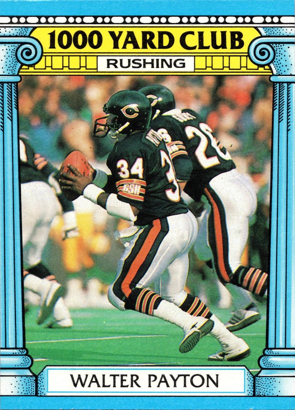 1987 Topps 1000 Yard Club Walter Payton #7 card