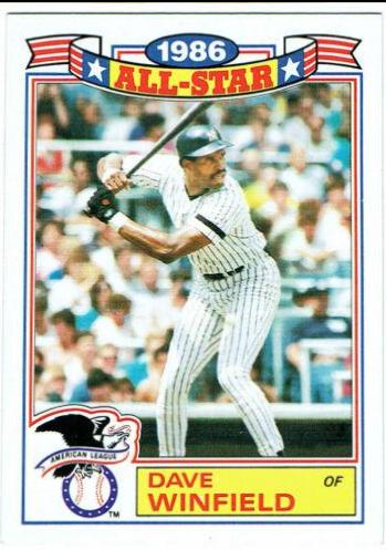 1987 Topps All Star 22 Dave Winfield #17 card