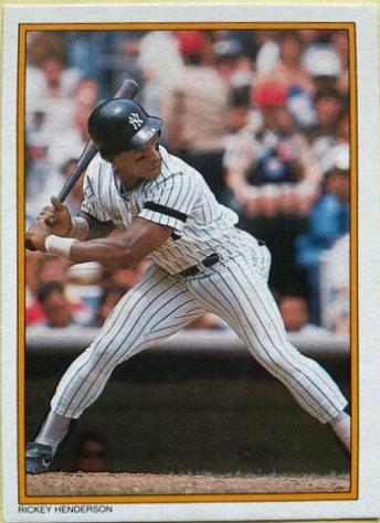 1987 Topps All Star 60 Rickey Henderson #21 card