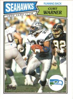 1987 Topps American UK Curt Warner #40 card